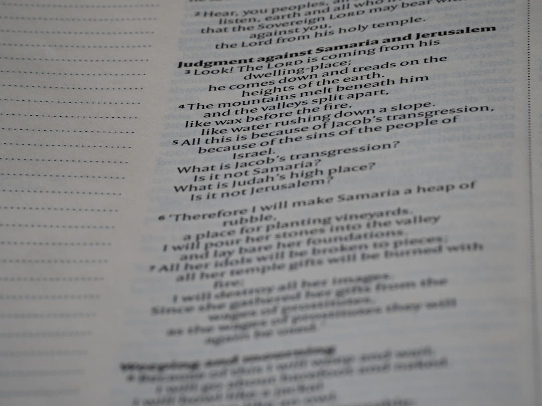 A close up of a text on a book
